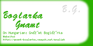 boglarka gnamt business card